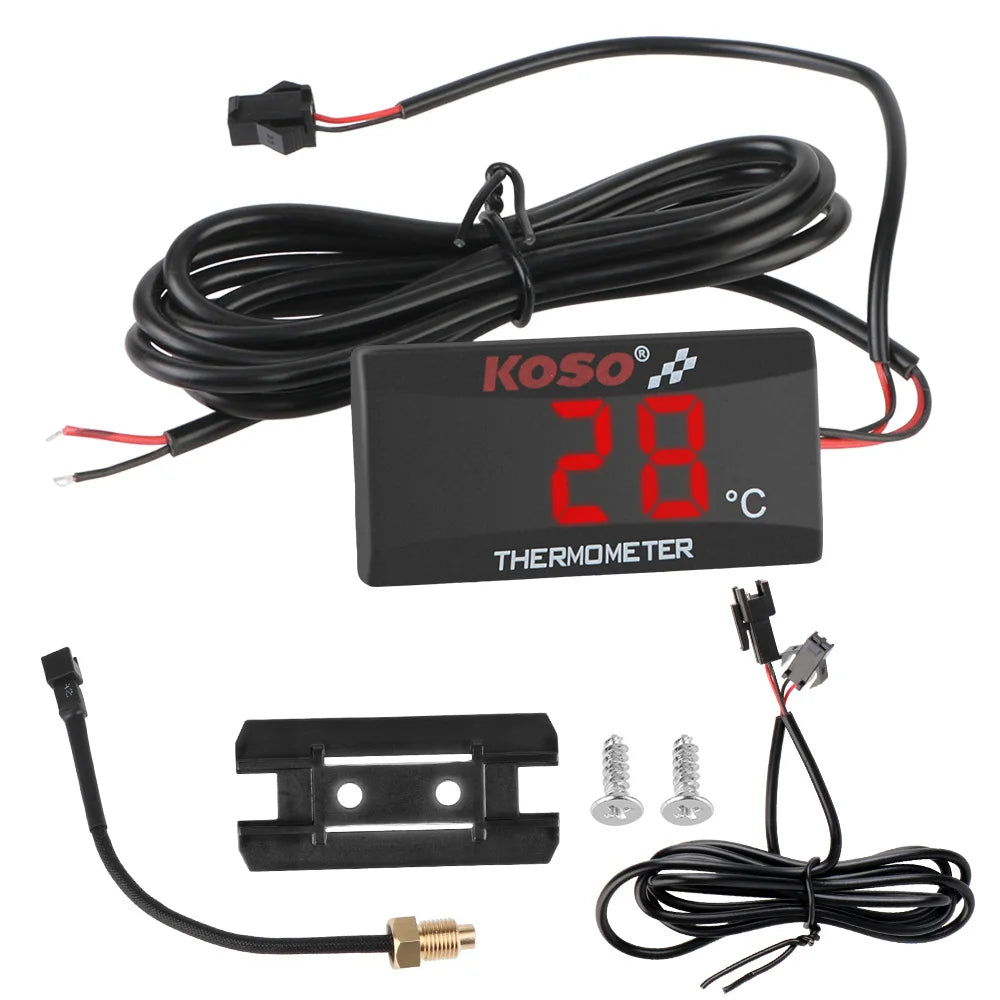 Motorsykkeltemperaturvisning med sensor, 12 V