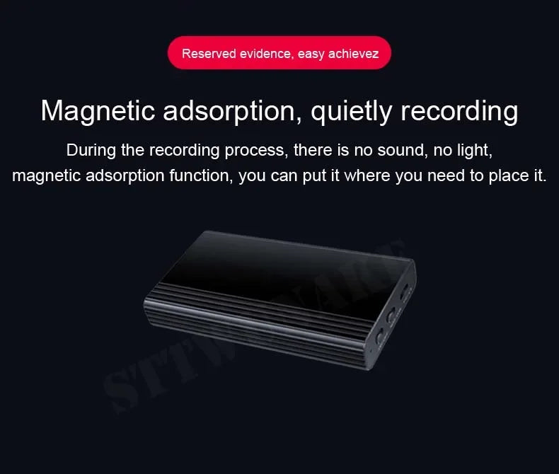 Voice Activated Recorder 500 Hours Time Mini Built-in Magnet Small Digital Audio Recording Device Sound Dictaphone STTWUNAKE