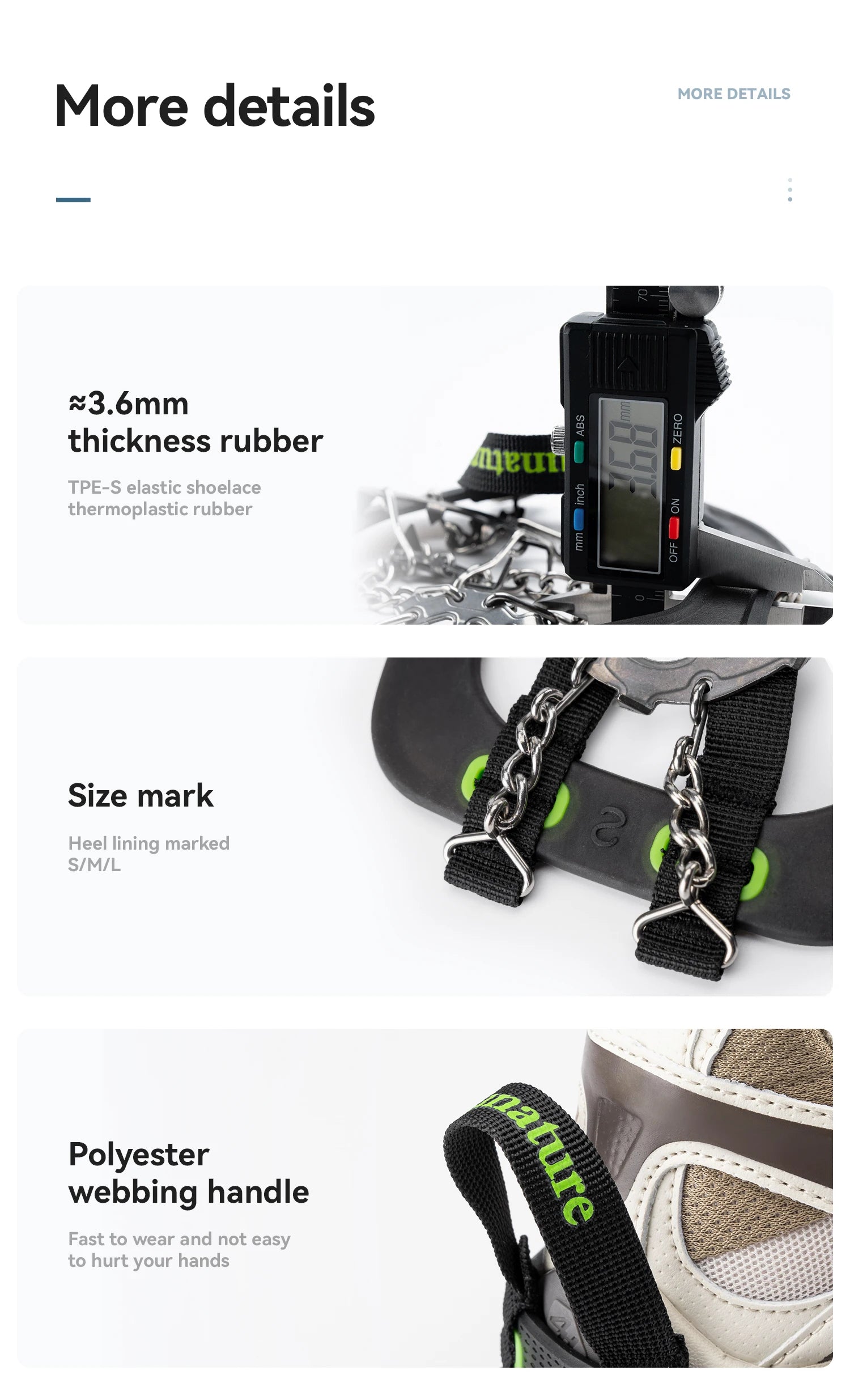 22-Tooth Ice Gripper Crampons for Snow & Winter Traction