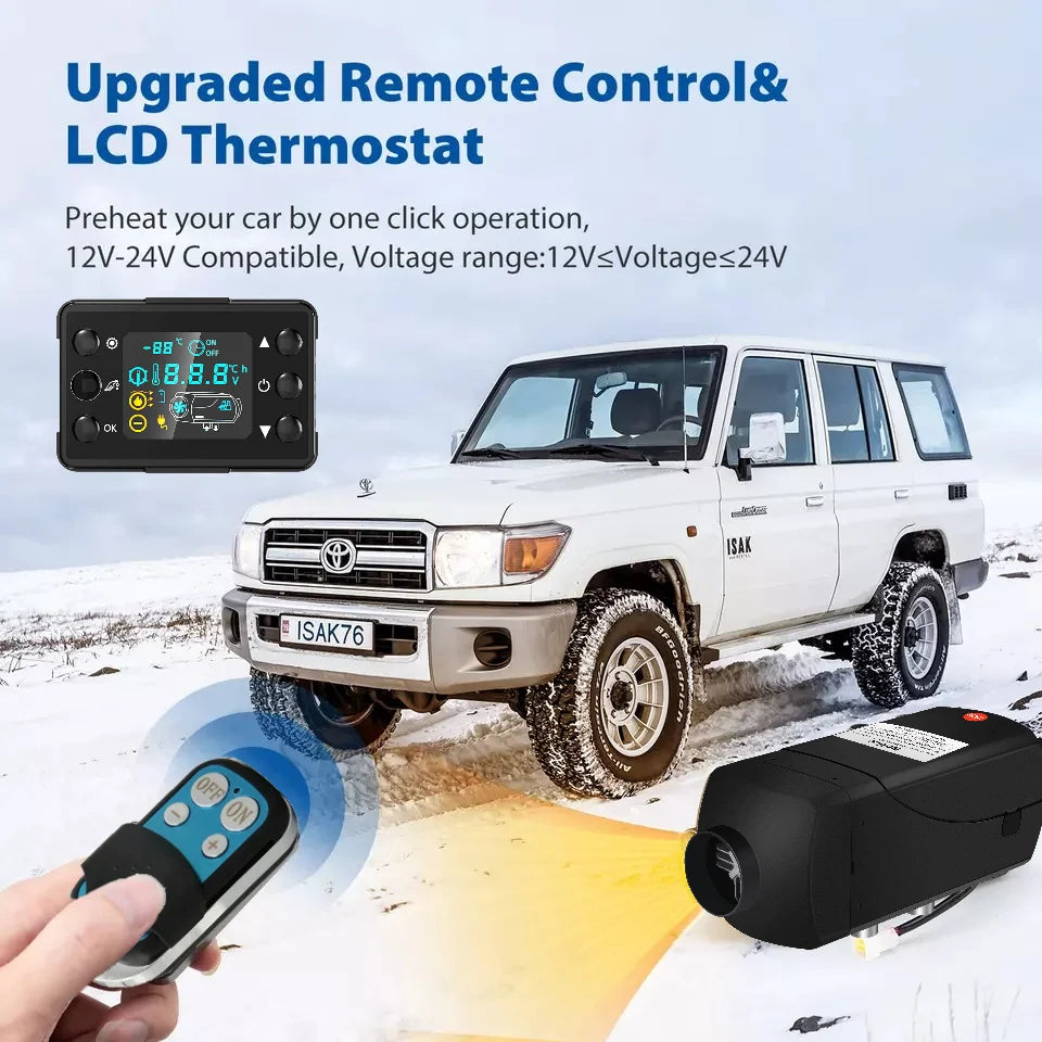 Дизельний парковий обігрівач 12В 8000Вт з глушником для транспортних засобів