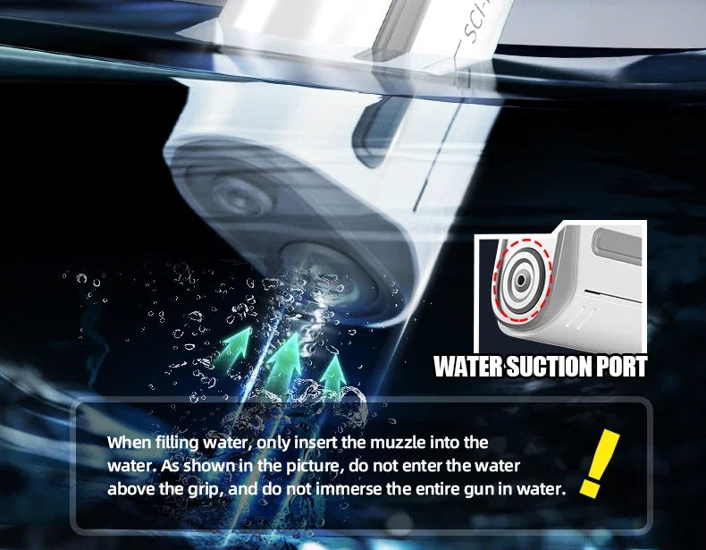 Electric Automatic Water Storage Gun Toys Portable Children Summer Beach Outdoor Fight Fantasy Spray Gun Toys Boy Kid Adult Game