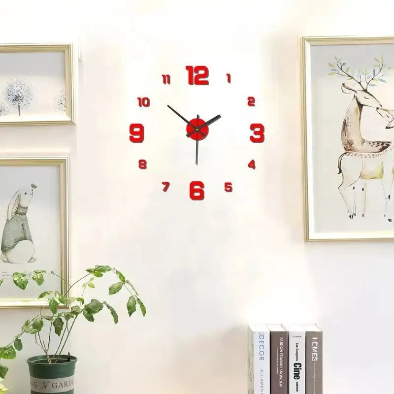 Ustvarjalna brezokvirna stenska ura DIY Stenska nalepka za dom, tiha ura, dnevna soba, pisarniška stenska dekoracija