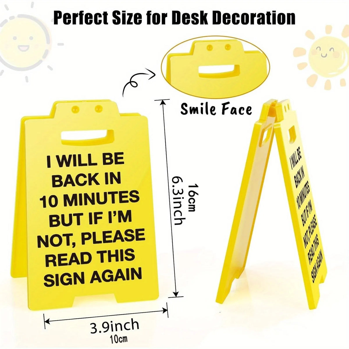 Out-to-Lunch Desk Sign with Minute Reminder