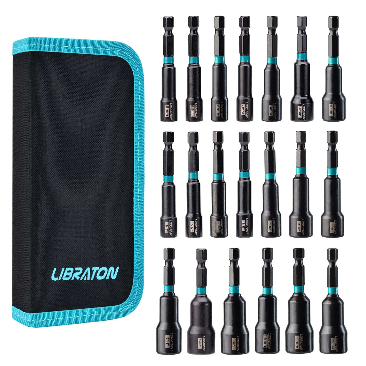 20-Piece Magnetic Nut Driver Set, Metric and SAE