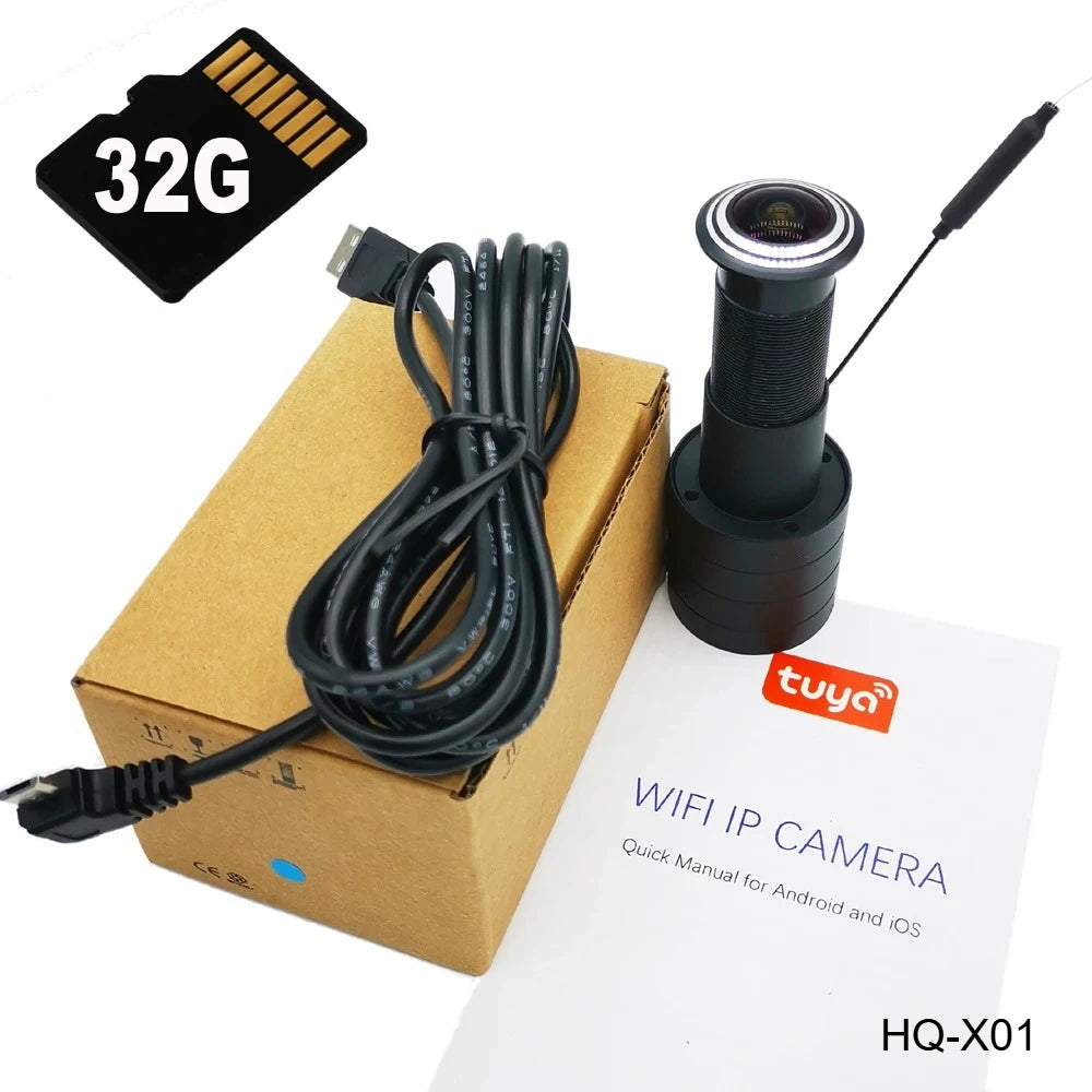 1080P WiFi Peephole Video Door Viewer with Motion Detection and Two-Way Audio