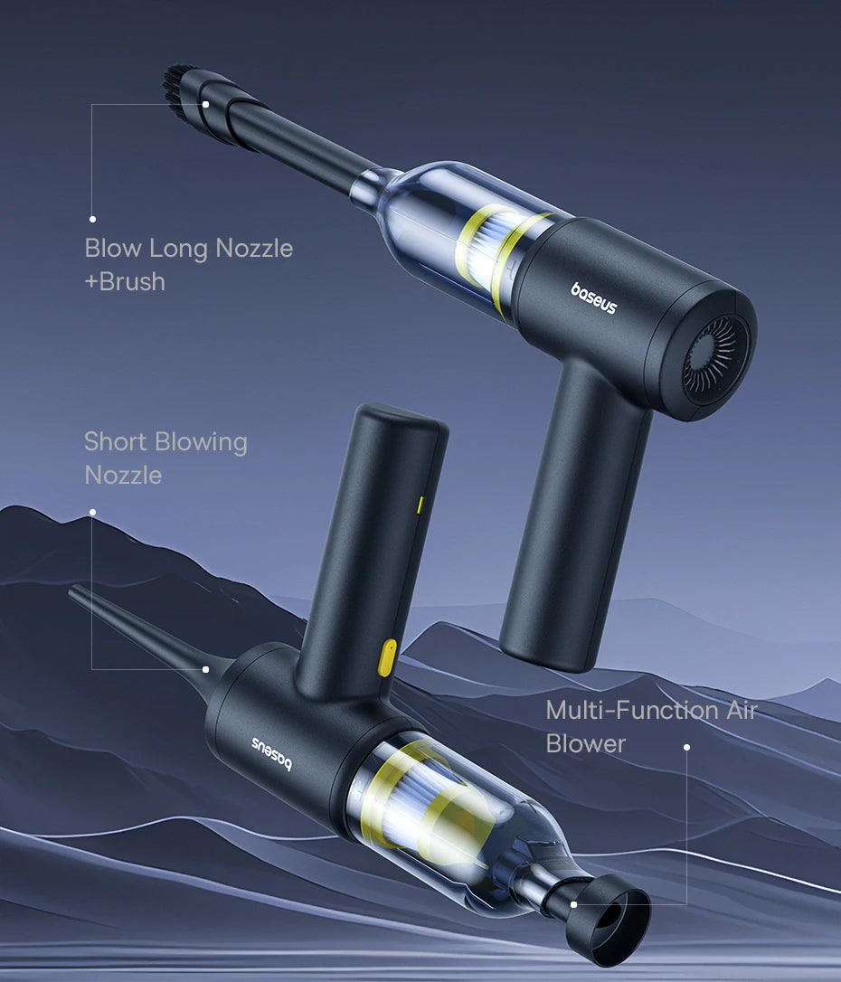 Baseus Car Vacuum Cleaner Wireless Air Dust Blower Gun for Car Powerful Portable Car Cleaning Appliance Cordless Vehicle Cleaner