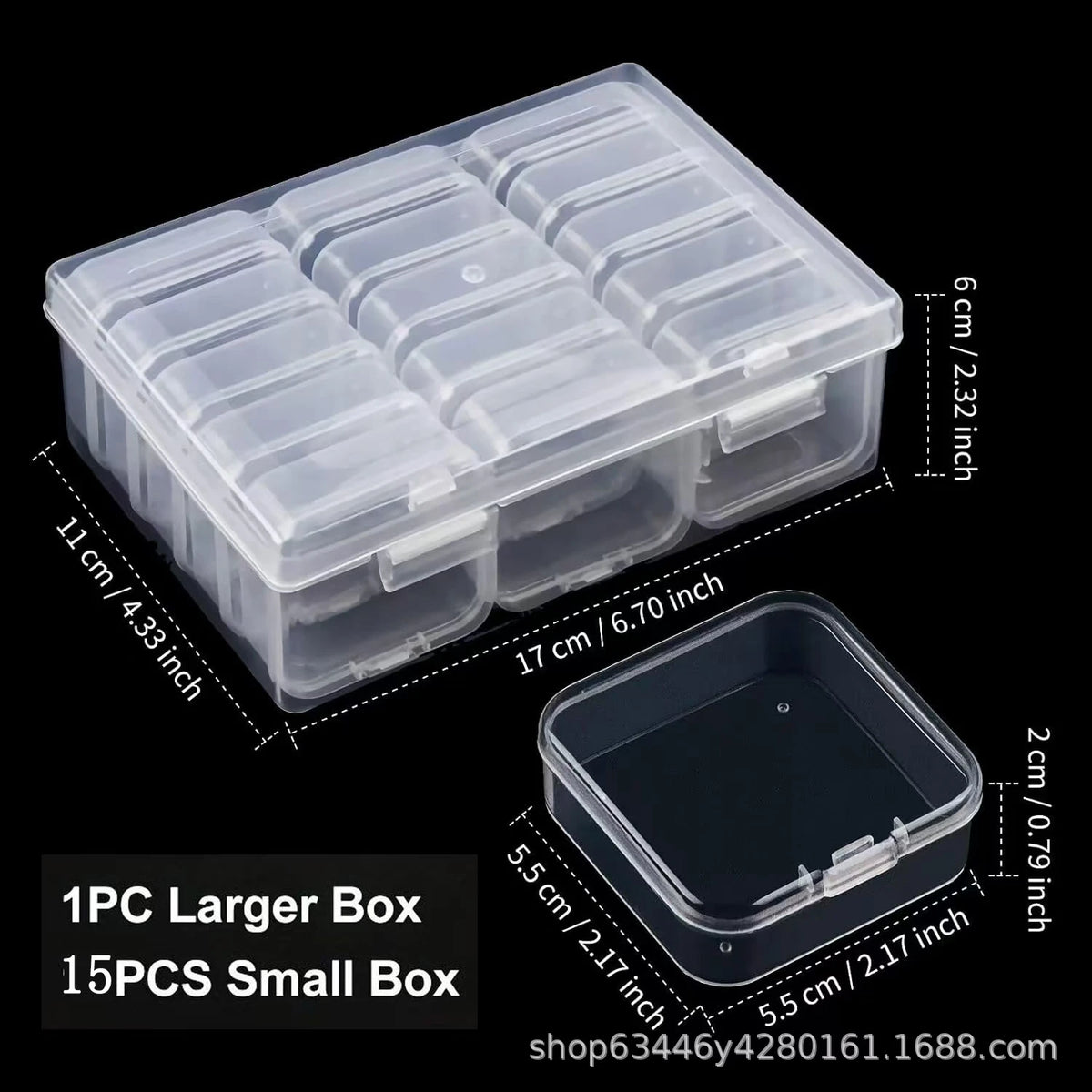 Clear Compartment Craft Storage Box