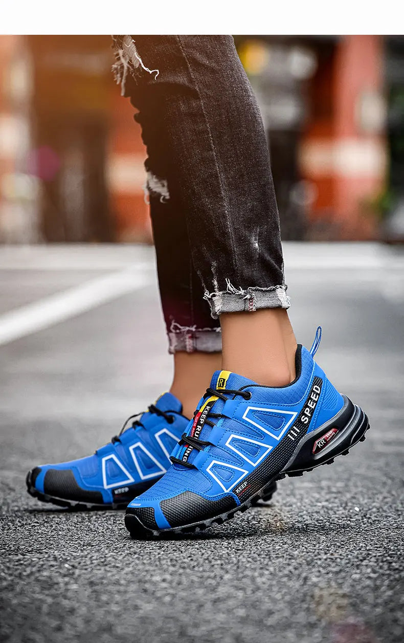 Men‘s Waterproof Hiking Shoes Outdoor Trainers Lace-up Climbing Shoes Women Trekking Sneakers Anti-slip Hunting Tactical Sneaker