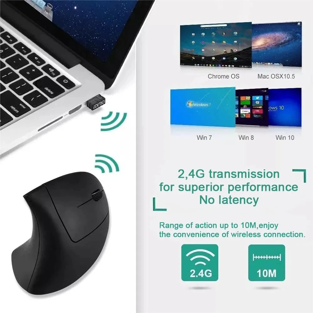Vertikalni bežični miš od 2,4 GHz