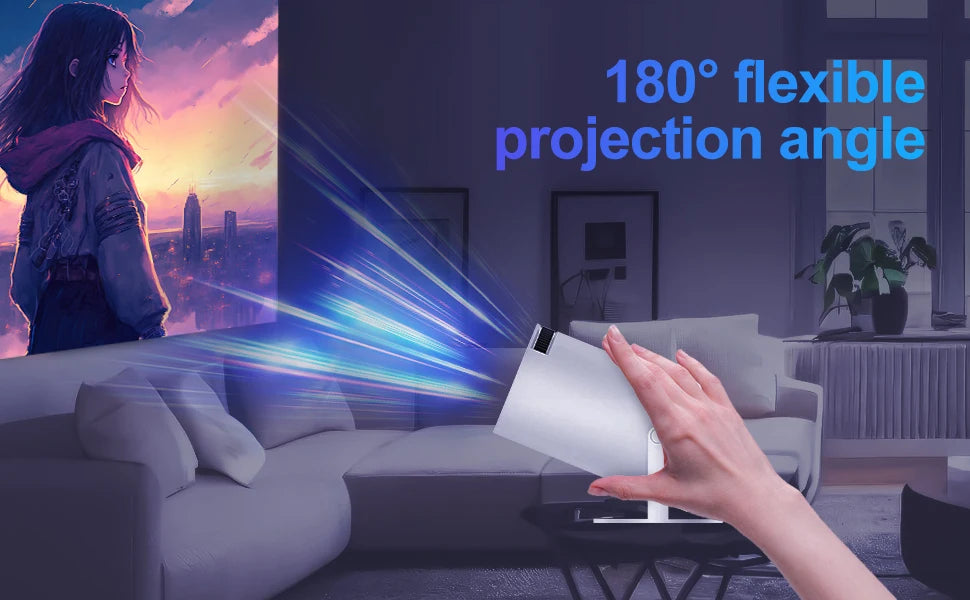 Vezeték nélküli 720P projektor képernyőtükrözéssel és dupla WiFi-vel