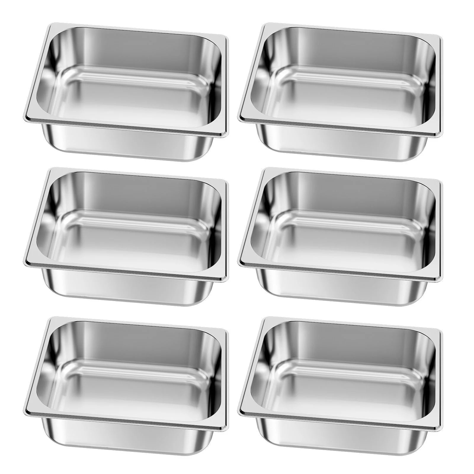 Stainless Steel Hotel Pan 1/2 Size Steam Table Pans Set