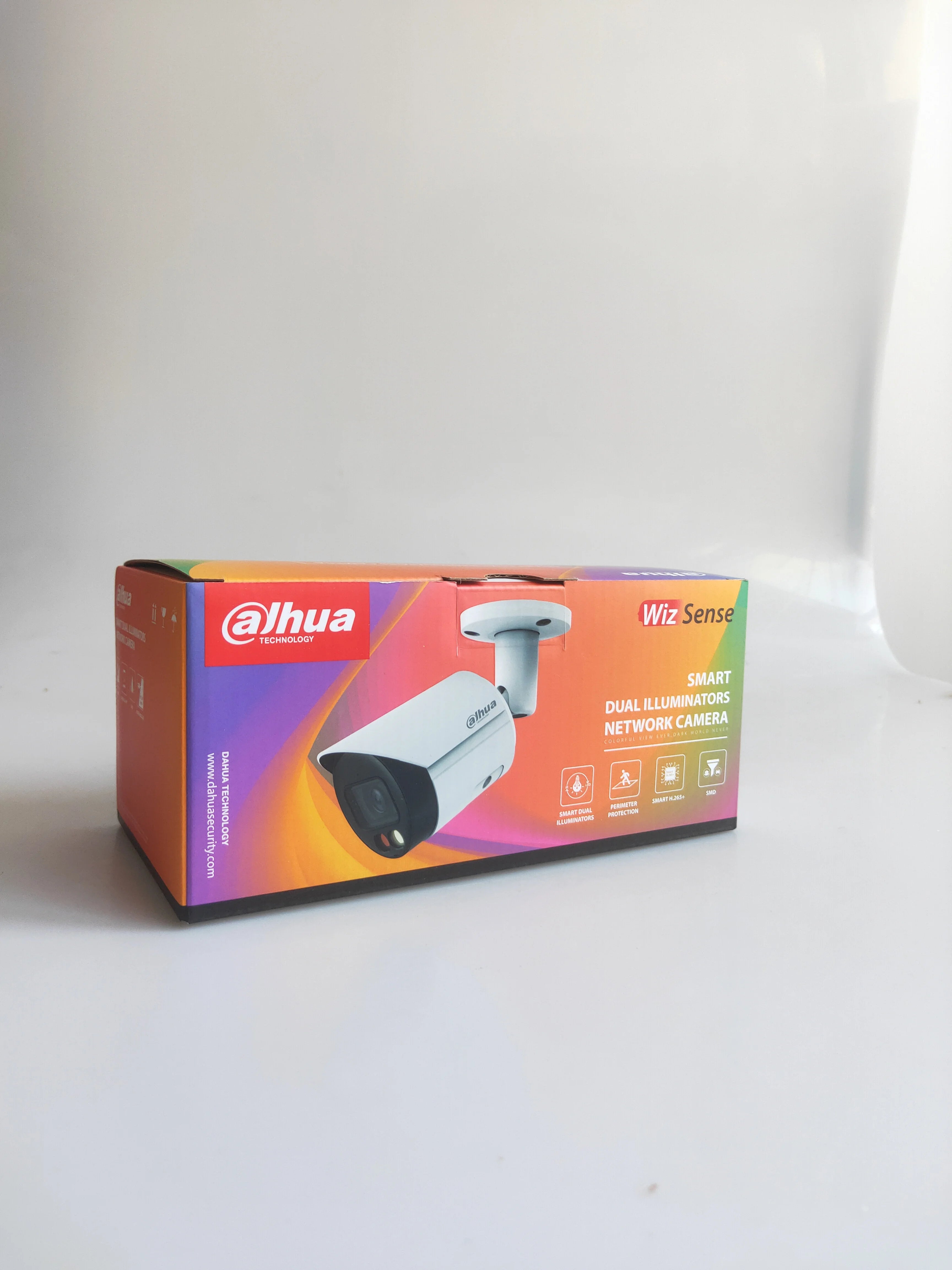 Dahua IPC-HFW2449S-S-LED 4MP Full-color Fixed-focal Bullet Wizsense Network Camera, Support Built-in Mic.