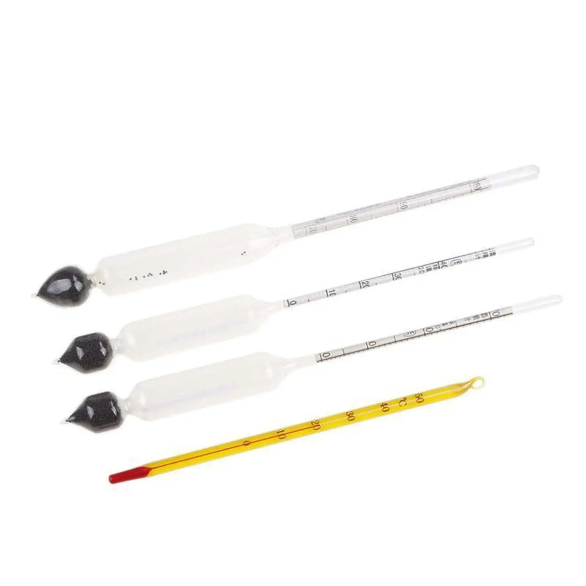Alcoholmeter Set with Thermometer for Distilled Spirits