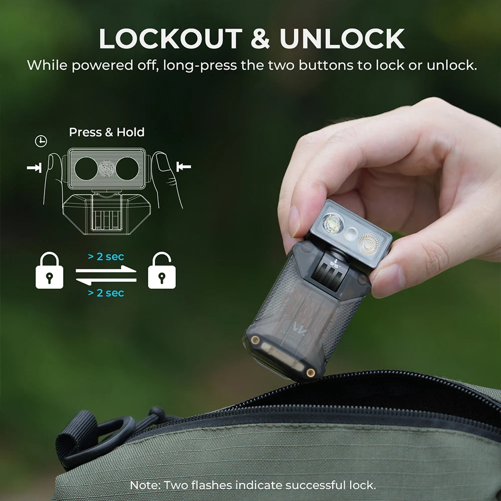 HD04 Rechargeable Rotating Clip Flashlight