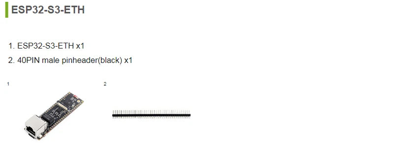 ESP32-S3 Ethernet-ontwikkelbord opties