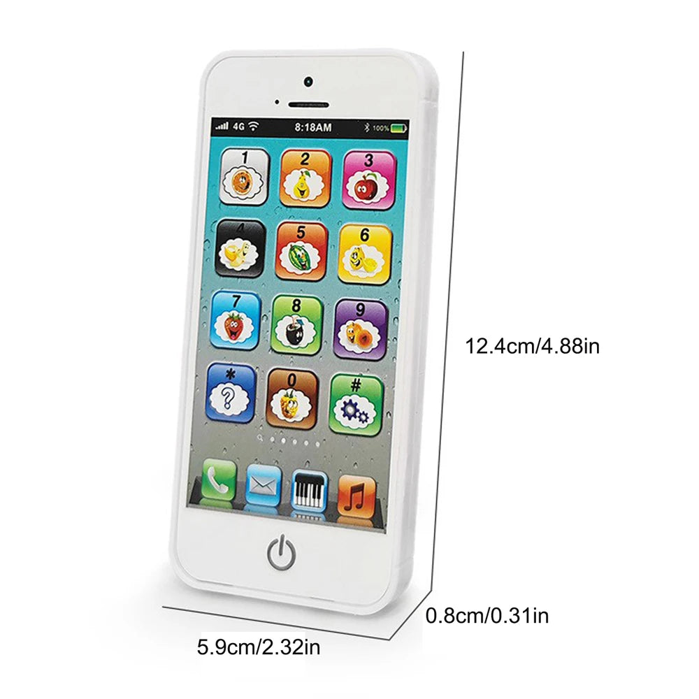 Kids Learning Play Phone with 12 Keys, Numbers and Fruits