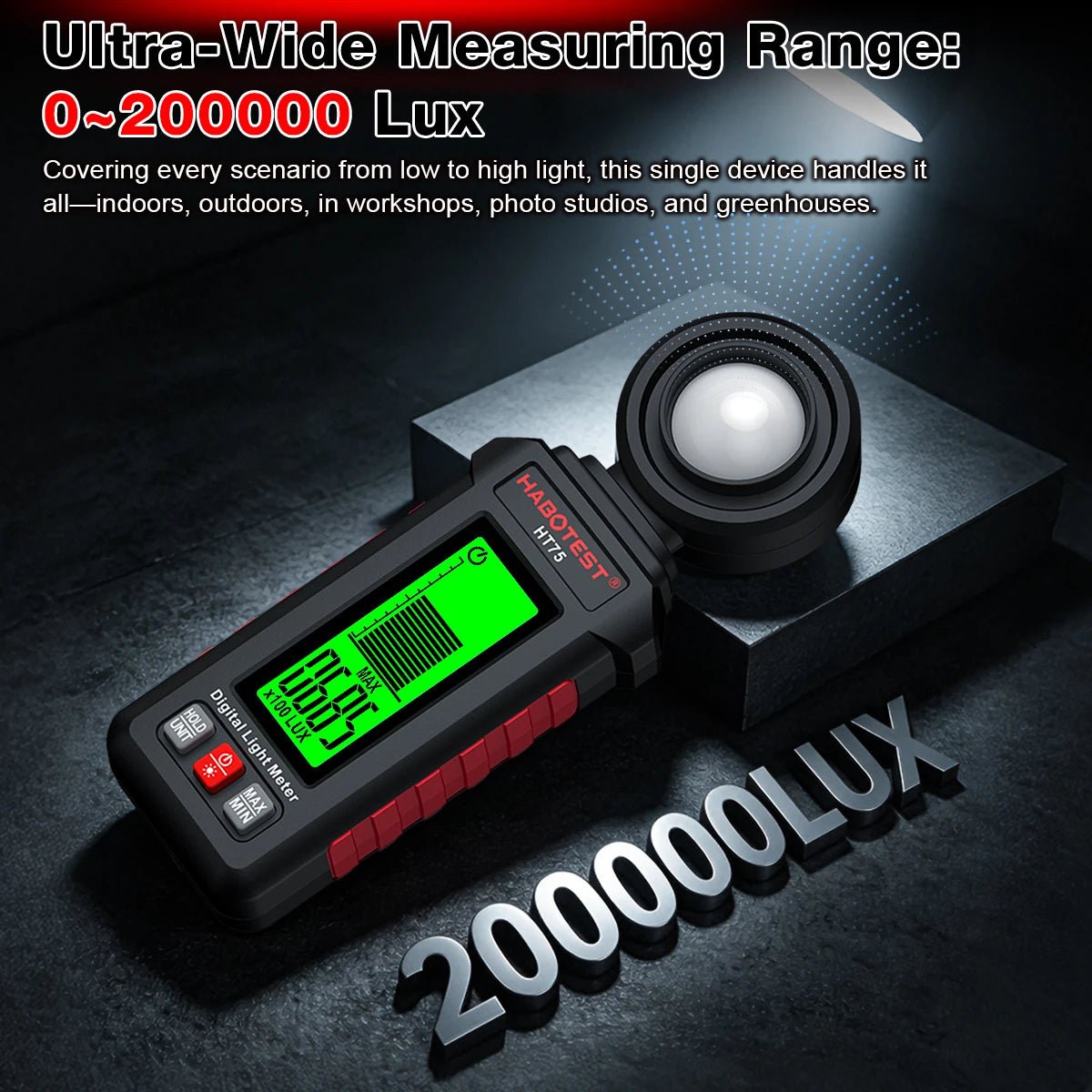 HT75 Handheld Digital Light Meter