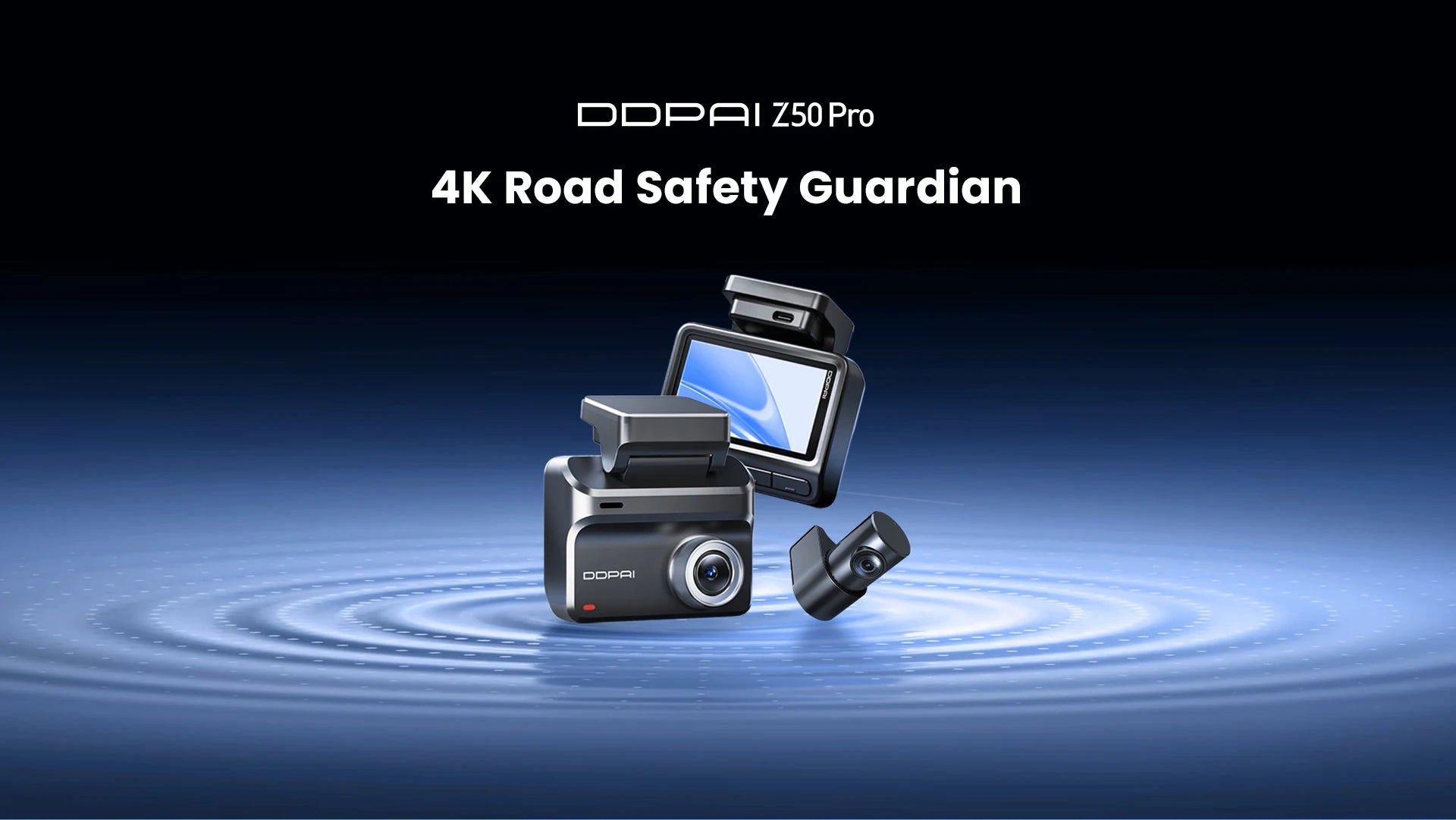 4K Dash Cam with Front and Rear Camera, GPS, Night Vision, 5GHz Wi-Fi and 24H Parking Support