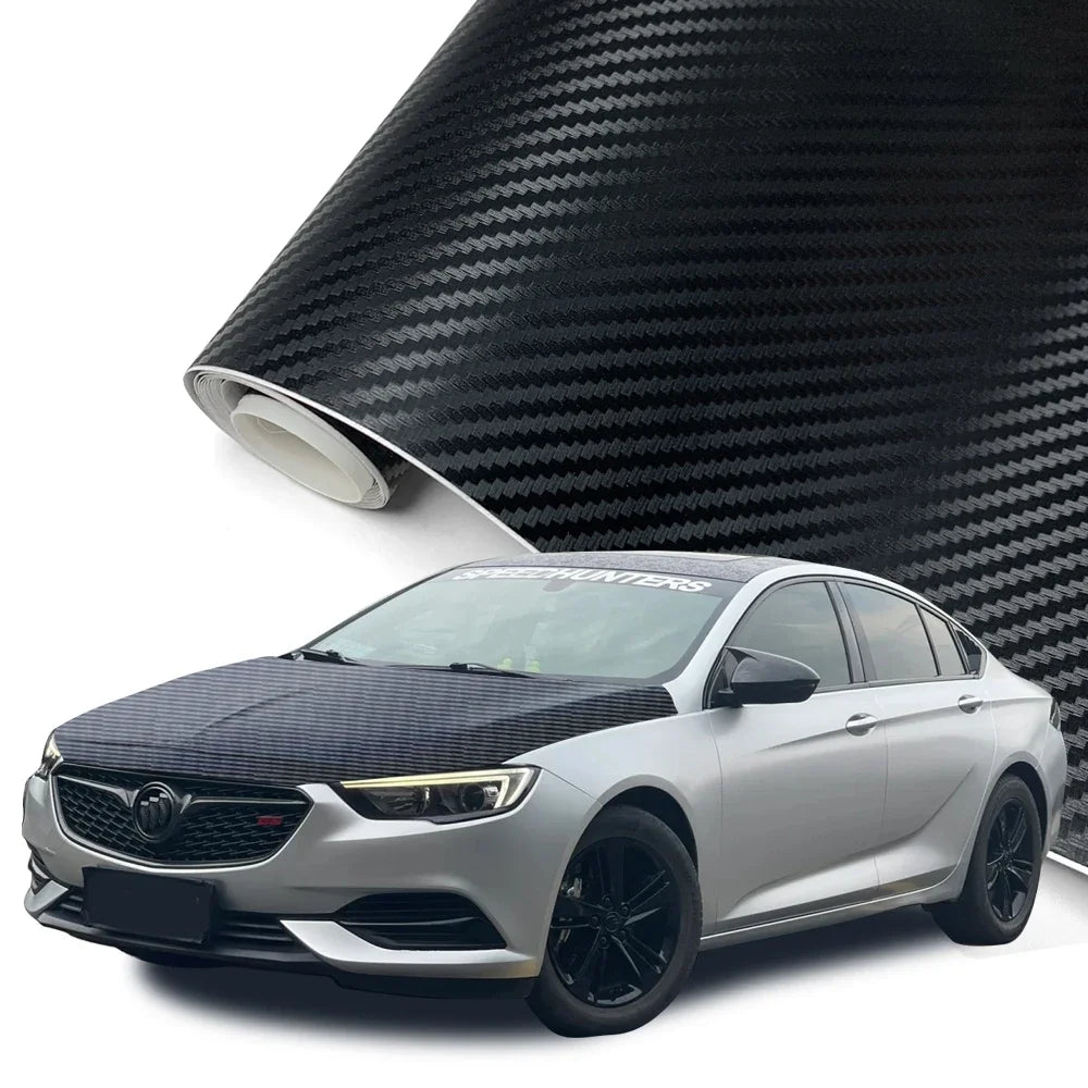 Carbon Fiber Vinyl Wrap Film 1.45m x 2m Glossy Black