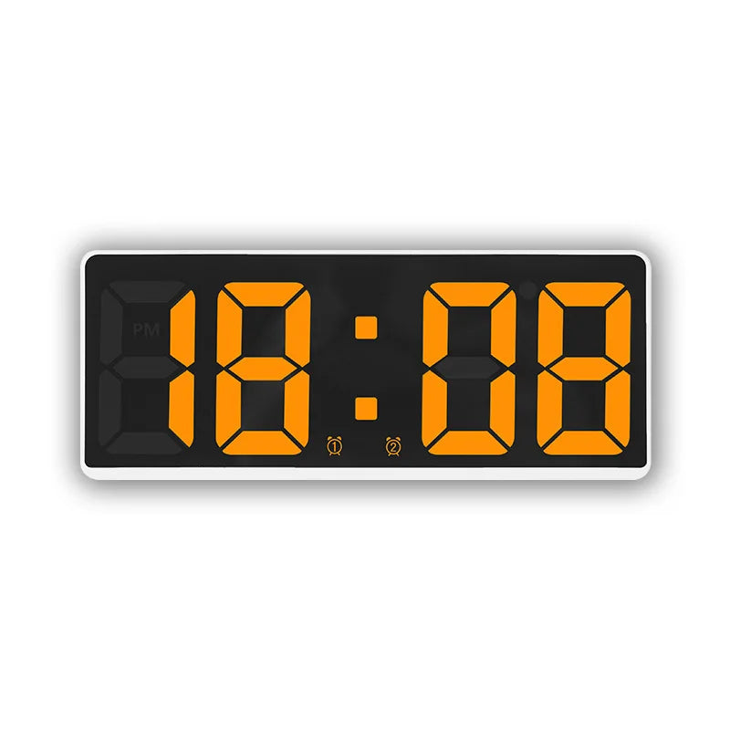 Digital Dual Alarm Clock with Adjustable LED Display
