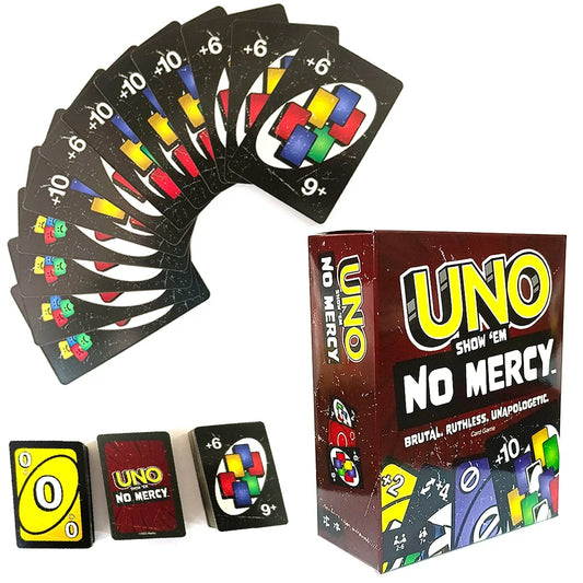 Igra Uno No mercy Namizne igre UNO Karte Miza Družinska zabava Zabava UNO Igre Igrače s kartami Otroci Rojstni dan Božič