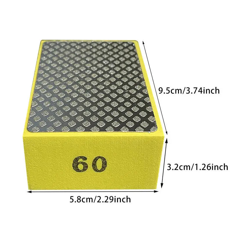 Discos de polimento manual de diamante 60/100/200/400# Bloco de abrasivo para azulejos vidro Polimento Areia Padrão Disco de polimento Abrasivo para pedra