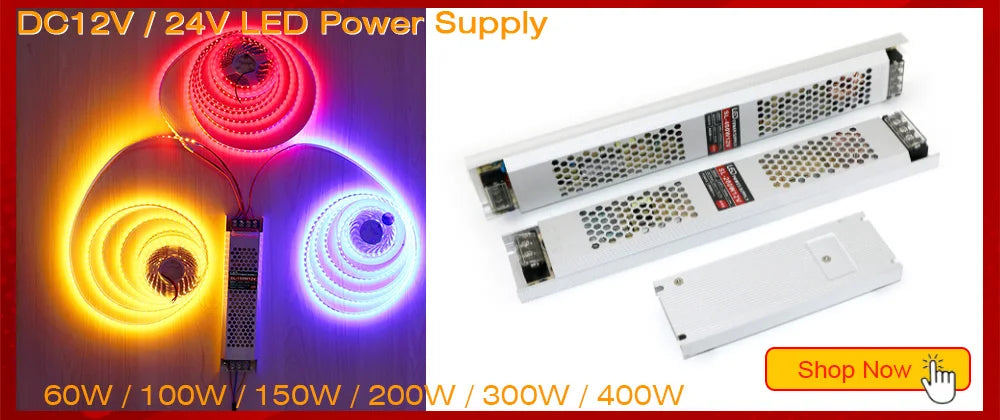 Flexible White LED Strip - 12V / 24V Options