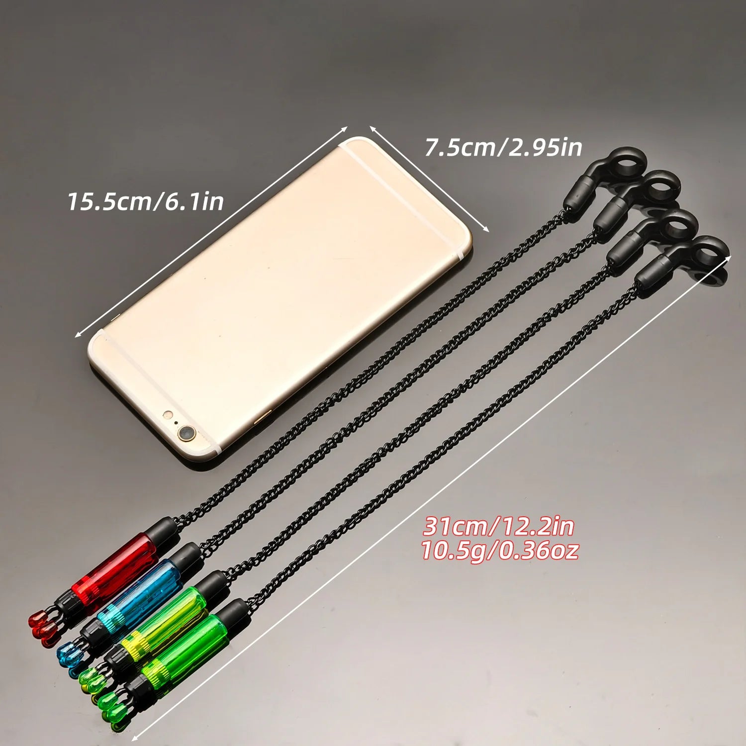 4pcs Carp Fishing Swingers Bobbins Set with Protective Box