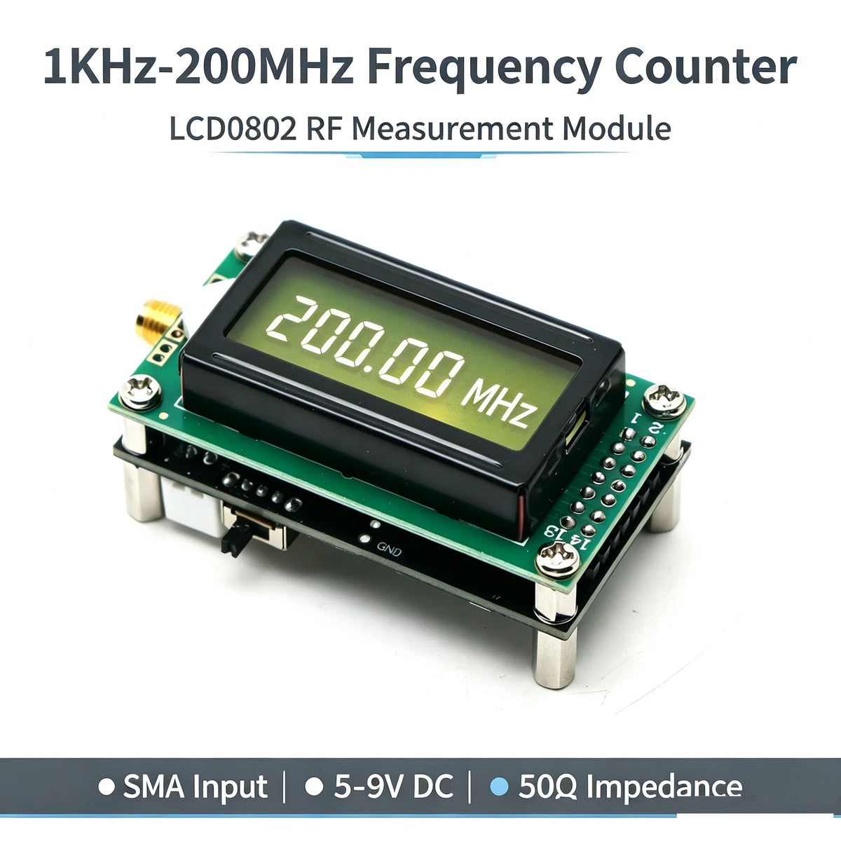 1kHz-200MHz RF Frequency Counter Module