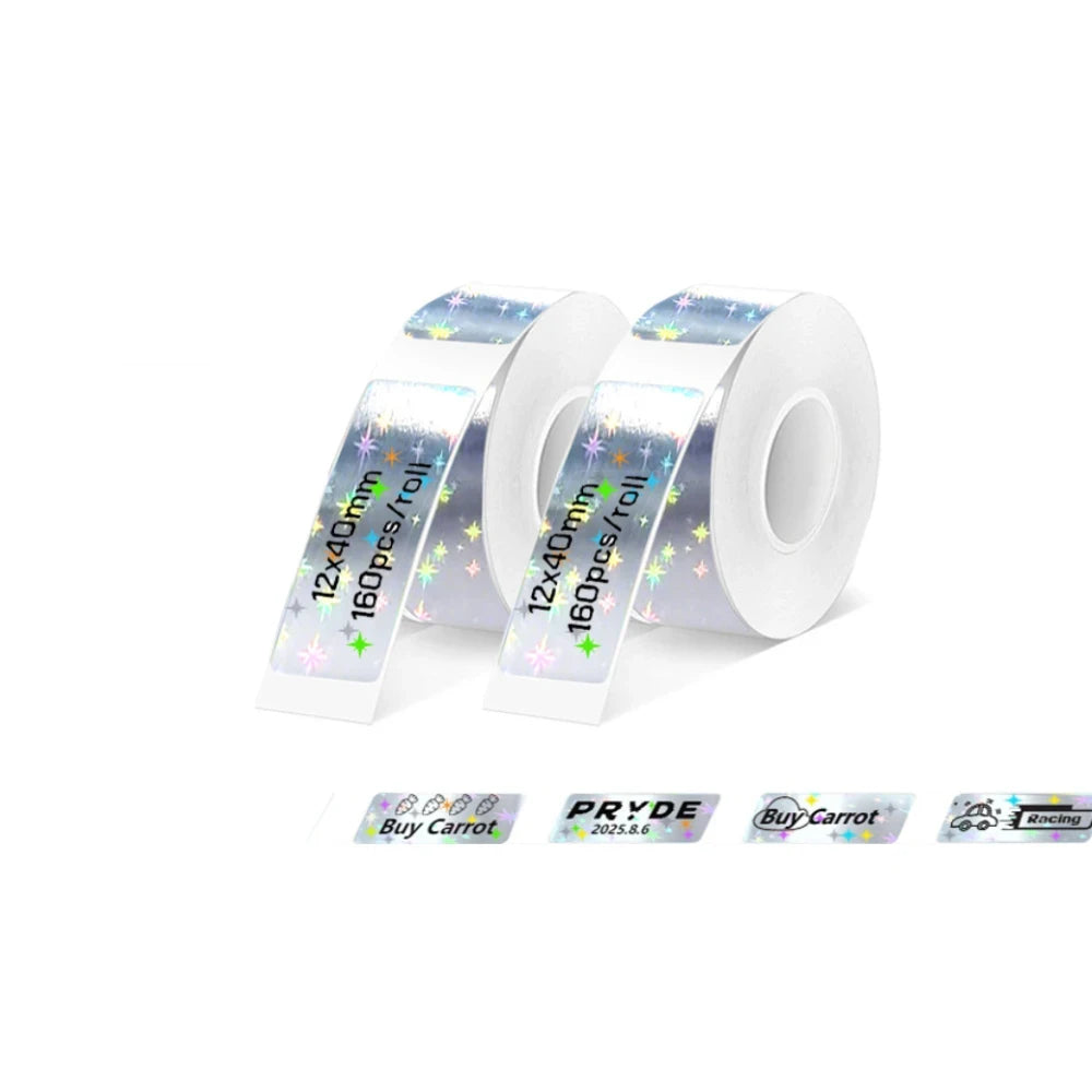 Etikett rullar 12 x 40 mm - Två-rulle paket
