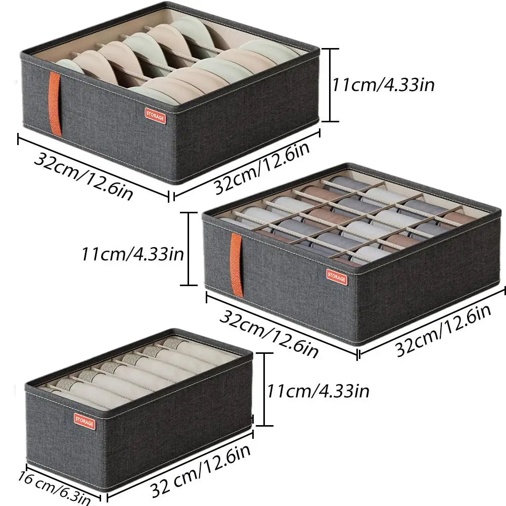 Underwear Organizer Box with 6, 7 or 20 Compartments