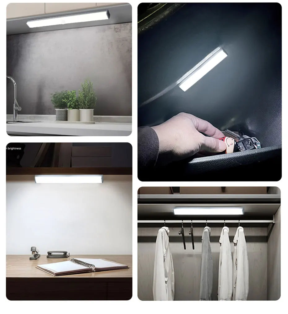 SEAMETAL Wireless Motion Sensor Light for Car Trunk USB Rechargeable Led Sensing Light 3-Color Adjustable Brightness Night Lamp