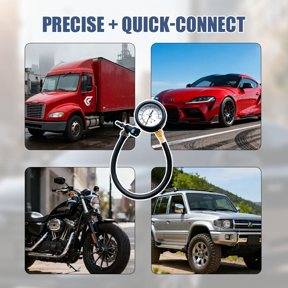 Fuel Pressure Test Kit - 0-100psi Gauge