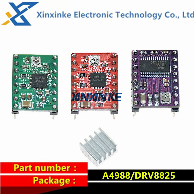 Modules de pilotage de moteur pas à pas A4988 ou DRV8825, lot de cinq