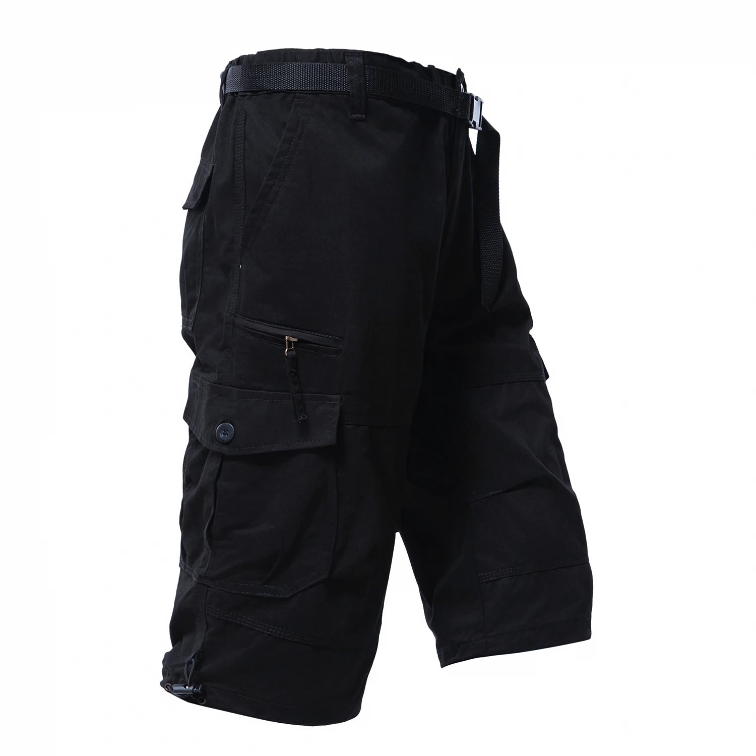 Men's Cotton Cargo Shorts with 7 Pockets, Knee Length