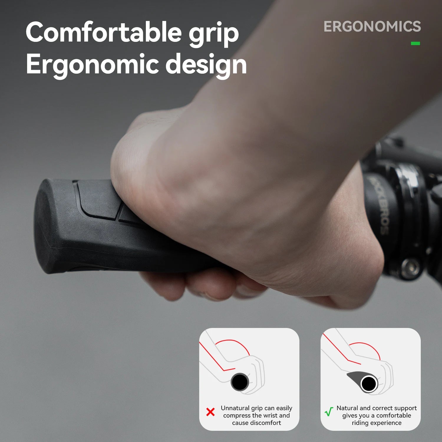 Manopole per Bicicletta Antiscivolo e Antishock 13cm Copertura Manubrio Confortevole