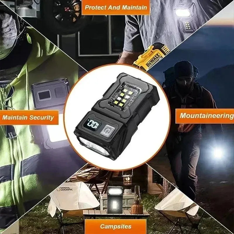 Portable Multifunctional USB Rechargeable LED Flashlight
