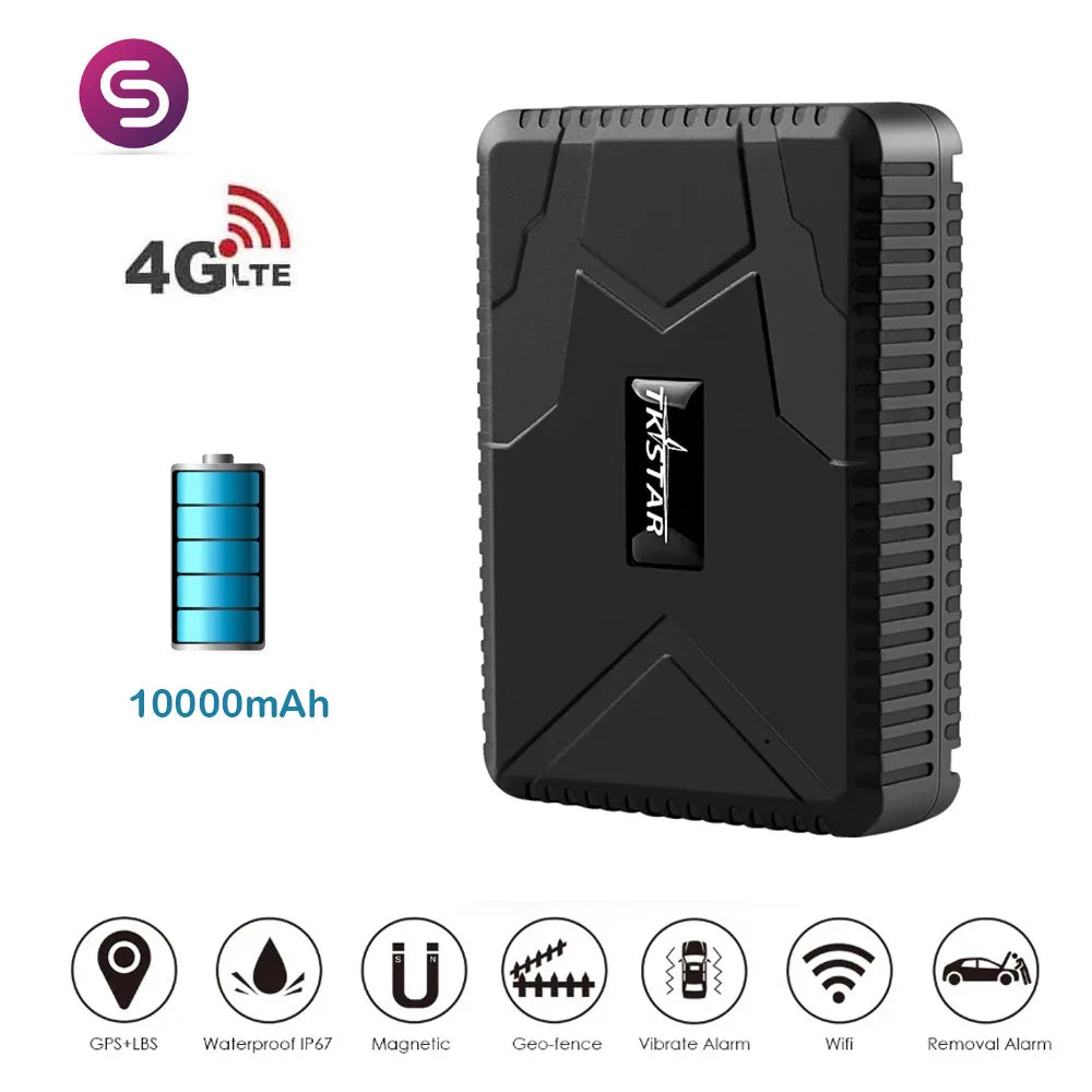 4G Car GPS Tracker TKSTAR TK915 GPS Locator 10000mAh Magnet Waterproof IP65 GPS Car Tracker Tamper Alert LIFETIME FREE APP