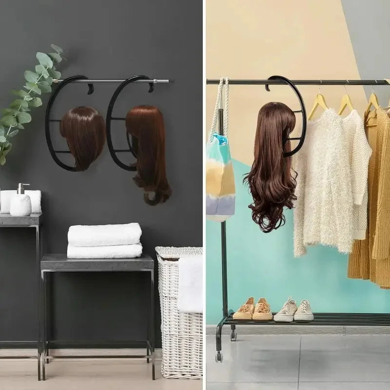 Suporte portátil para perucas, adequado para várias perucas e chapéus, essencial para moldar perucas e usar ferramentas de penteado