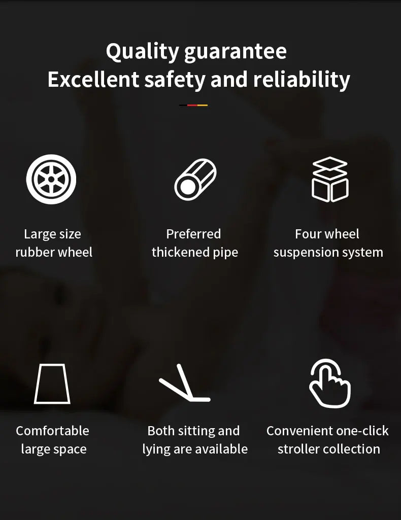 Luxury Baby Stroller 3 in1 Portable Travel Baby Carriage Fold Pram High Landscape Aluminum Frame Newborn Infant Stroller