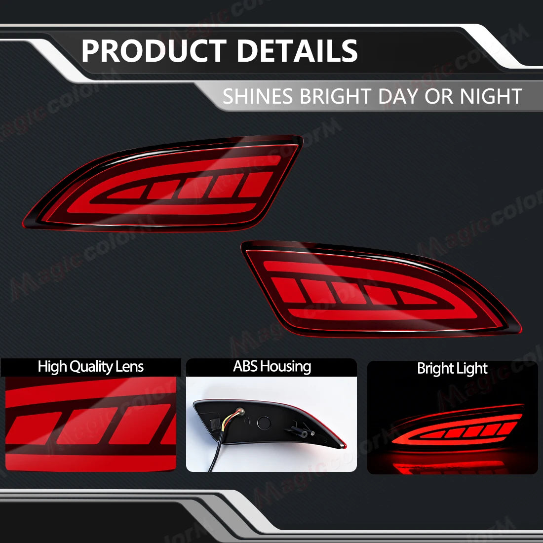 Toyota Camry 2015–2016 LED bakre stötfångarlampor med dynamisk blinkersignal