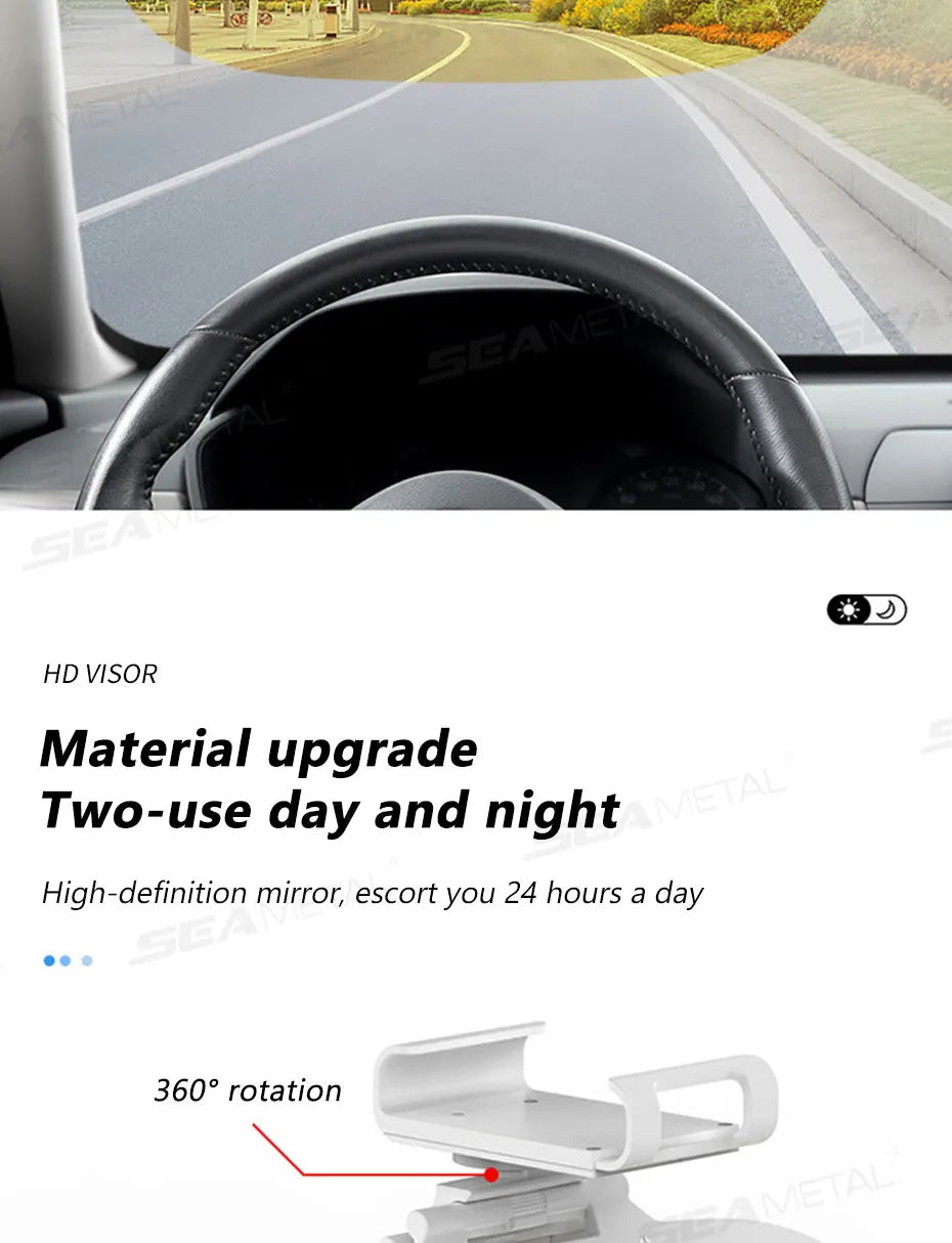 SEAMETAL Flip-On Car Sun Visor Polarized Lens Summer Anti-Glare Driving Goggle Universal UV-Blocking Sunshade Night Vision Lens