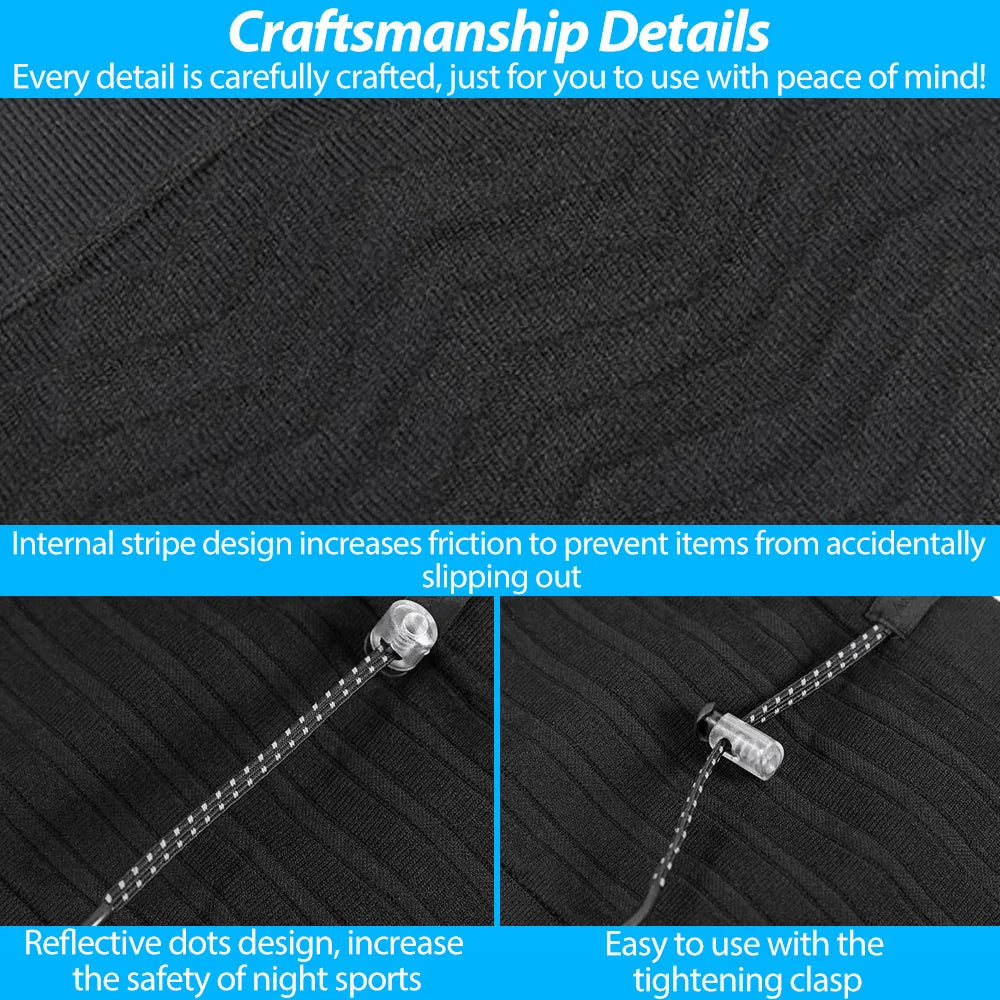 NEWBOLER Elastic Sports Waist Bag Pack Running Race Number Belt Triathlon Marathon Race Cycling Mountaineering Phone Waist Bag