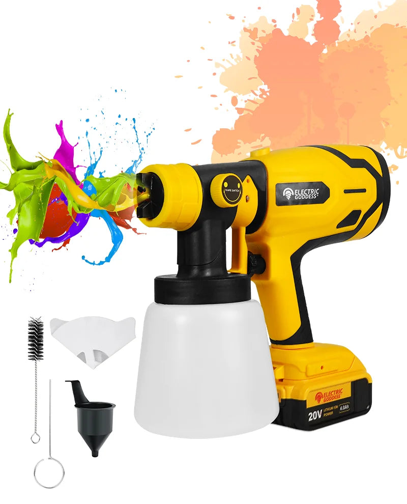 Cordless HVLP Paint Sprayer with 800ml Cup & 3 Spray Patterns