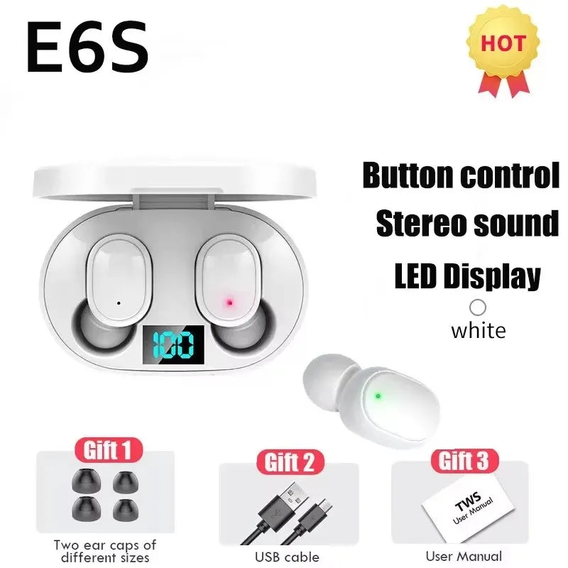 E6S Wireless Earbuds with Charging Case