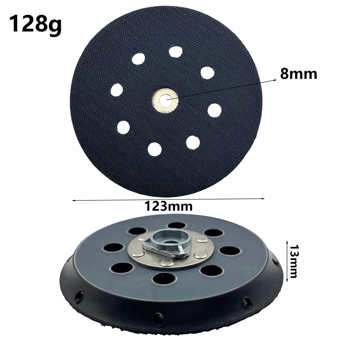 Brusna podložna plošča 125 mm z vpetjem 5/16″