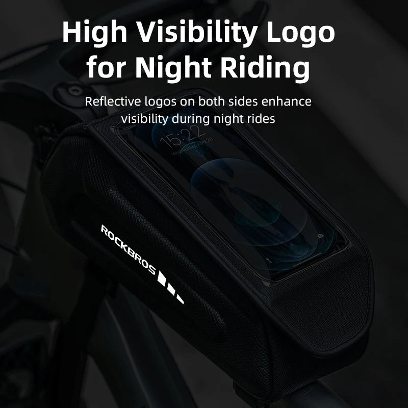 1.7L Waterproof Bike Frame Bag with Touchscreen