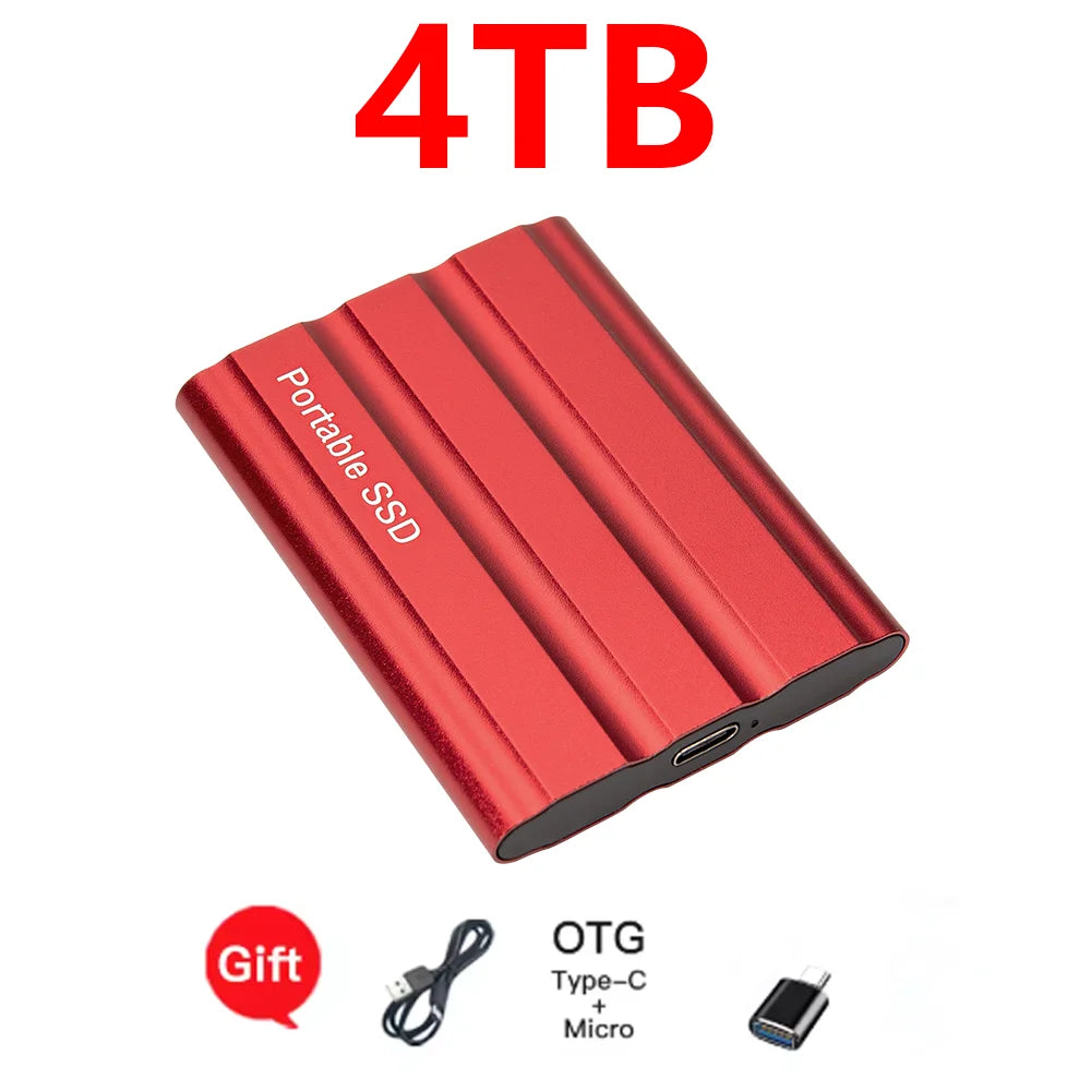 Reliable Slim Storage Device Portable External SSD 1TB 4TB 16TB 128TB High Speed for Notebook Laptop PC Usage