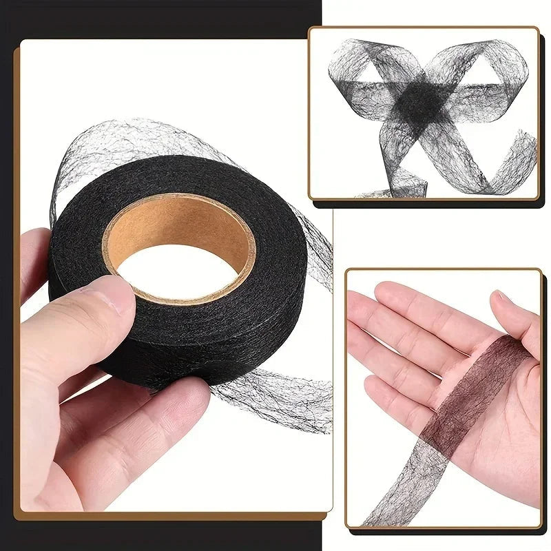 2roll Black White Double-sided Interlining Adhesive Fabric Clothes Iron On Hem Tape Interlining Web DIY Sewing Patchwork Acces