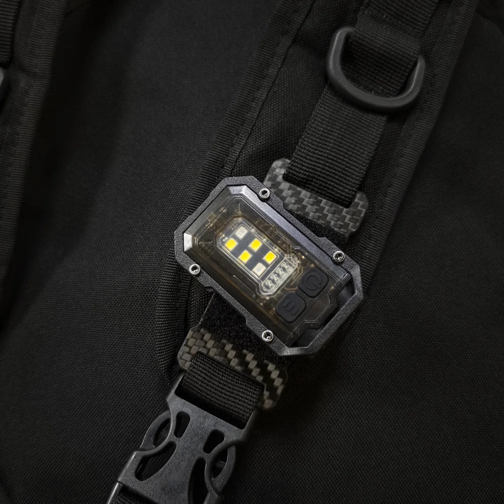 Tactical Mini Flashlight with Hook-and-Loop Plate for 25mm Strap